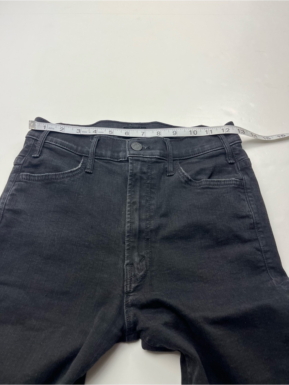 Mother The Hustler Ankle Fray Women's 28 Black Not Guilty Bootcut Denim Jean - Picture 8 of 15